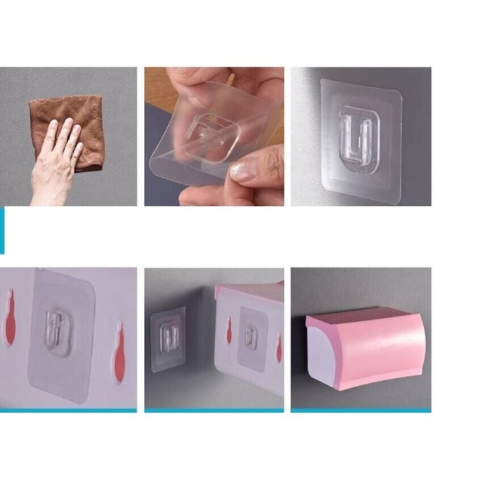 Geçmeli Eşya Sabitleme Klipsleri Şeffaf 4 lü Set -