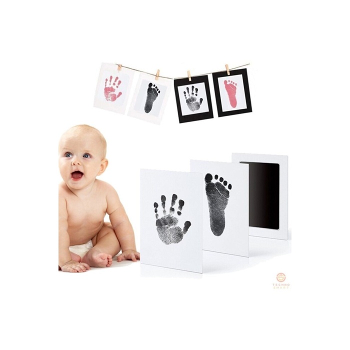 Bebek El Ayak Izi Fotoğraf Çerçevesi El Ayak İzi Kalıbı Seti -