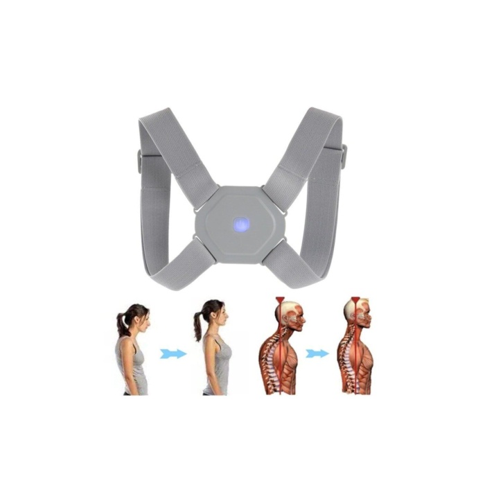 Unisex Titreşim Sensörlü Kamburluk Önleyici Dik Duruş Ayarlanabilir Akıllı Korse -
