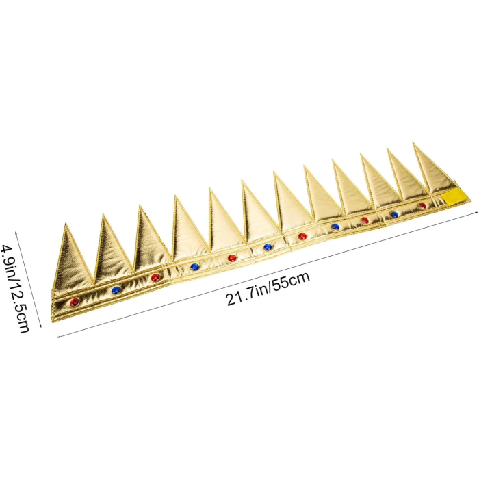 Altın Renk Eva Yumuşak Kral Kraliyet Tacı Yetişkin Çocuk Uyumlu 55 Cm -