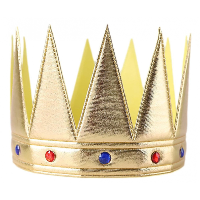 Altın Renk Eva Yumuşak Kral Kraliyet Tacı Yetişkin Çocuk Uyumlu 55 Cm -