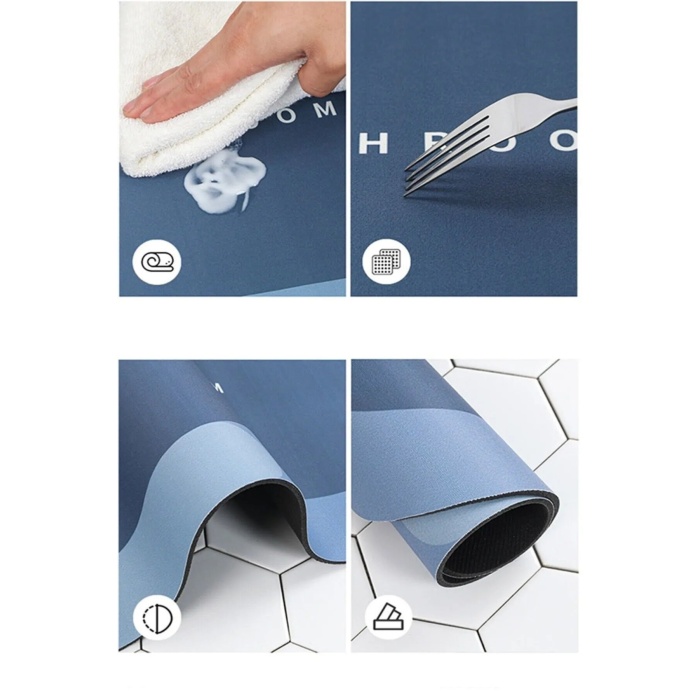 Sihirli Su Emici Kaydırmaz Banyo Paspası Banyo Ayak Matı -