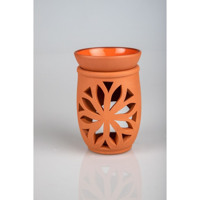 Lotus Çiçeği El Yapımı Çömlek Buhurdanlık Tütsülük -