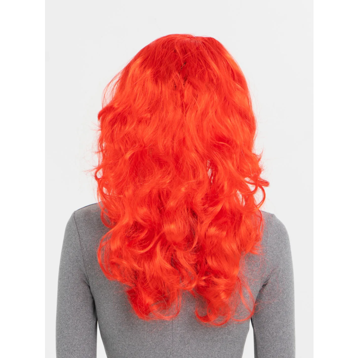 Kırmızı Renk Uzun Dalgalı Parti Peruğu -