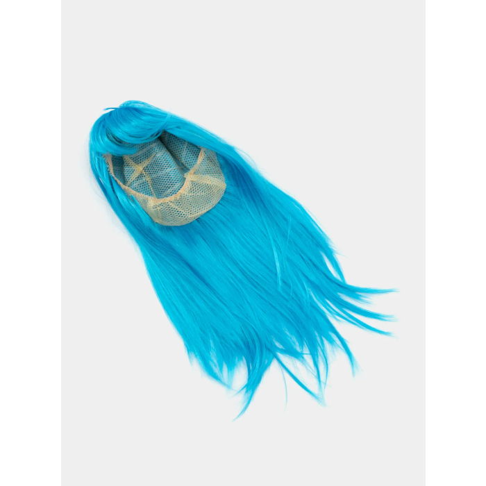 Açık Mavi Renk Uzun Düz Parti Peruğu -