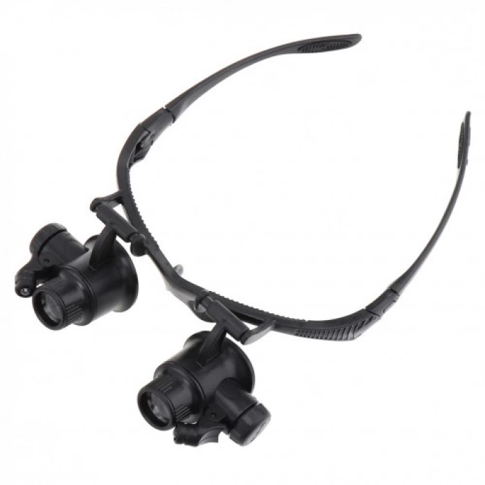 Gözlük Modeli 10x 15x 20x 25x Lens,2led Işıklı,büyüteç -