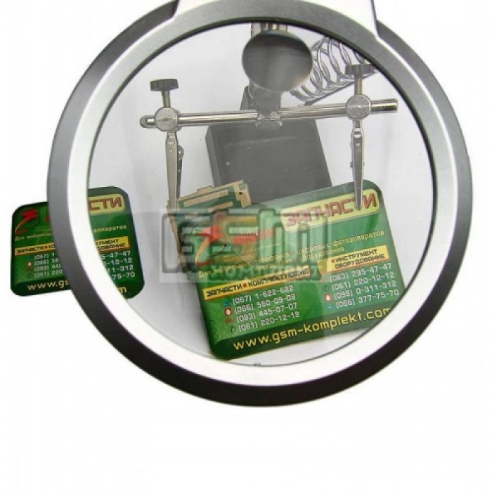 Ayarlanabilir Başlıklı Elektronikçi Yardım Lehim Standı Ile Ledli Büyüteç -