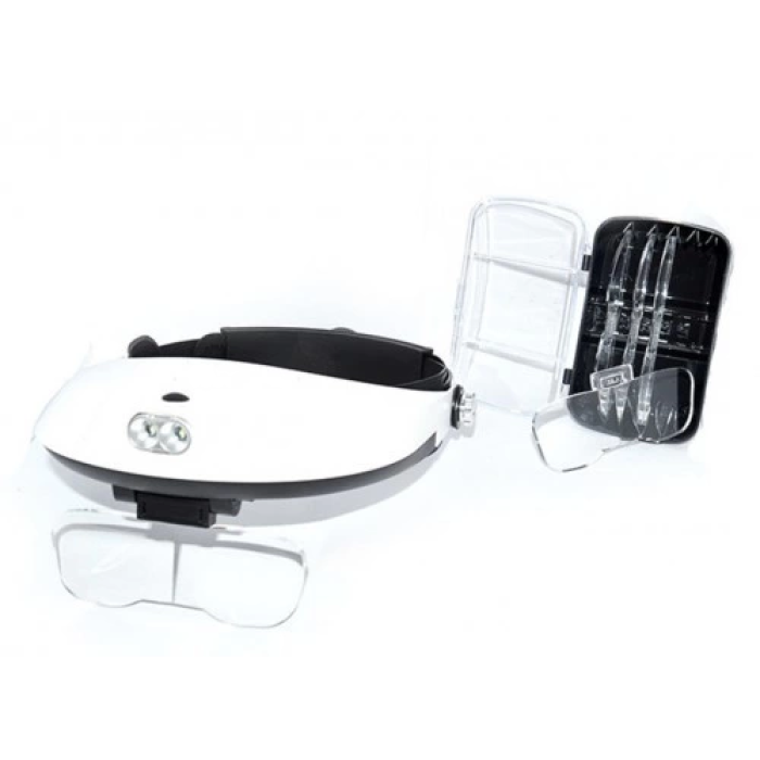 5 Mercekli Çok Fonksiyonlu, Başlık Tip Işıklı Büyüteçmg81001g -