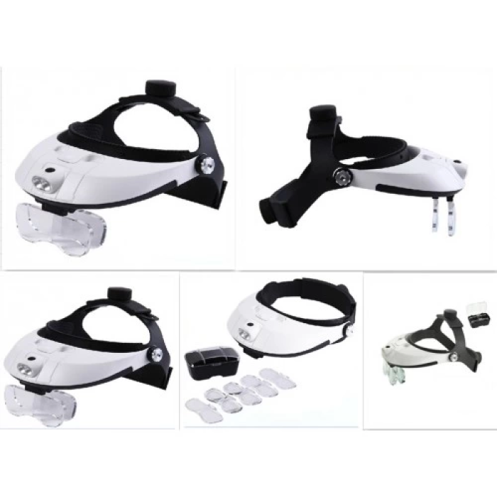 5 Mercekli Çok Fonksiyonlu, Başlık Tip Işıklı Büyüteç 81001h -