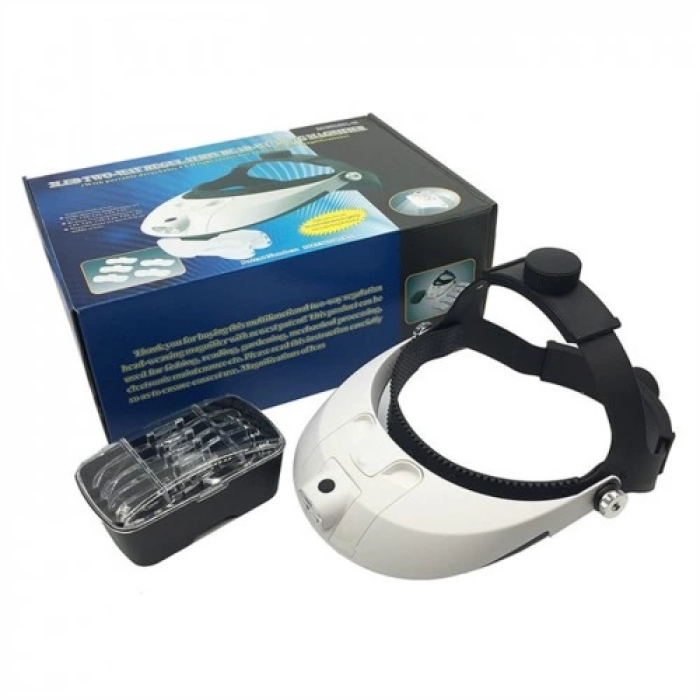 5 Mercekli Çok Fonksiyonlu, Başlık Tip Işıklı Büyüteç 81001h -