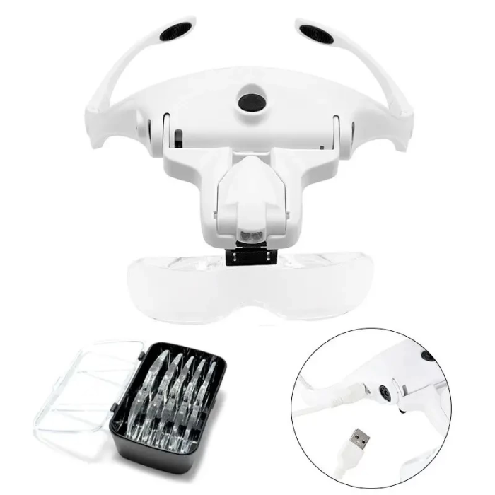 Şarjlı Gözlük Büyüteç Çalışma Büyüteci 5 Lensli 9892b2c -