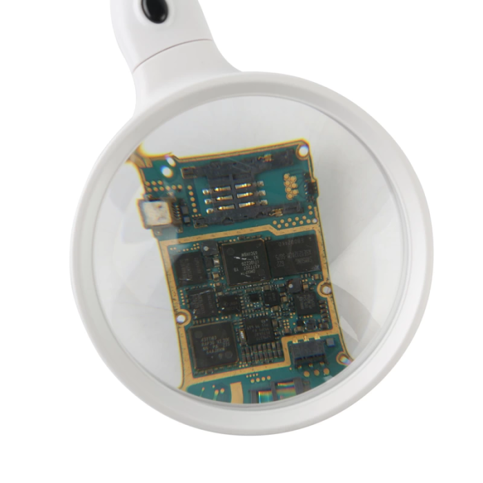 Masaüstü 10x Led Işıklı Büyüteç Okuma El Sanatları Onarım Büyüteç 7765 -