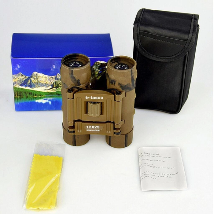 Trtasco 12x25 El Dürbünü 1000m/56m Geniş Görüş Alanlı Kamuflaj -