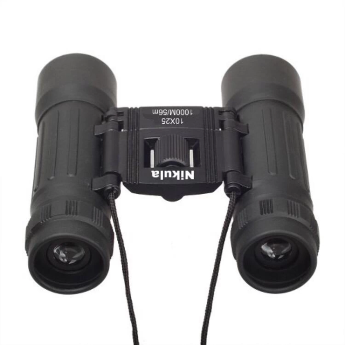 10x25 Av Dürbünü 56m/1000m Kauçuk Kaplama Siyah -