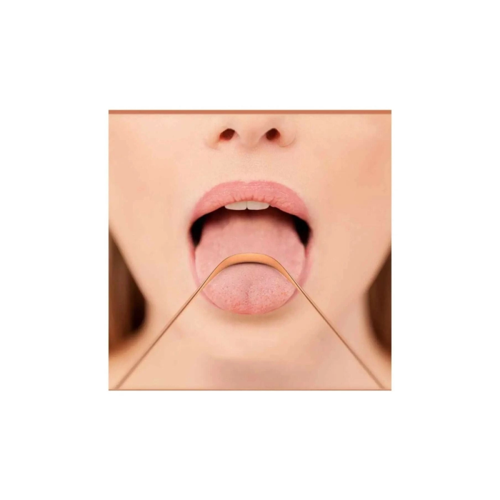 Hijyenik Dil Kazıyıcı Temizleme Dil Sıyırıcı Dil Temizleyici Bakır Hilal -