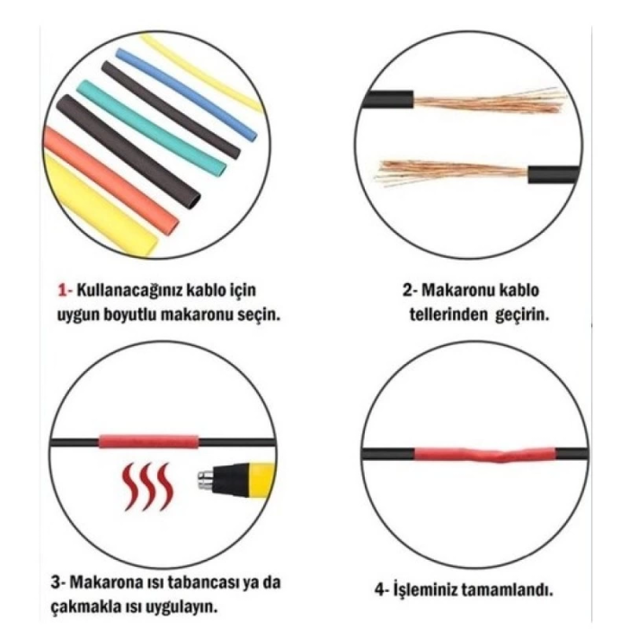 Kablo Koruyucu Makaron Seti 560 Parça -