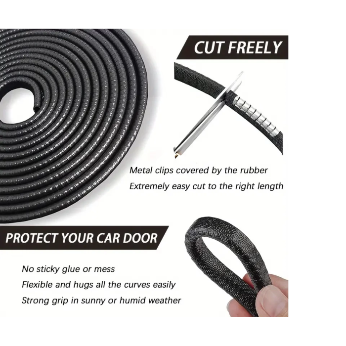 5 Metrelik Araba Kapı Kenar Koruma Şeridi Rulosu -