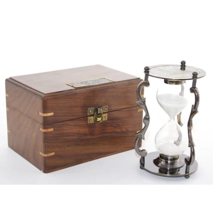 Ahşap Kutulu Pirinç Kumsaati Ksk2060 -