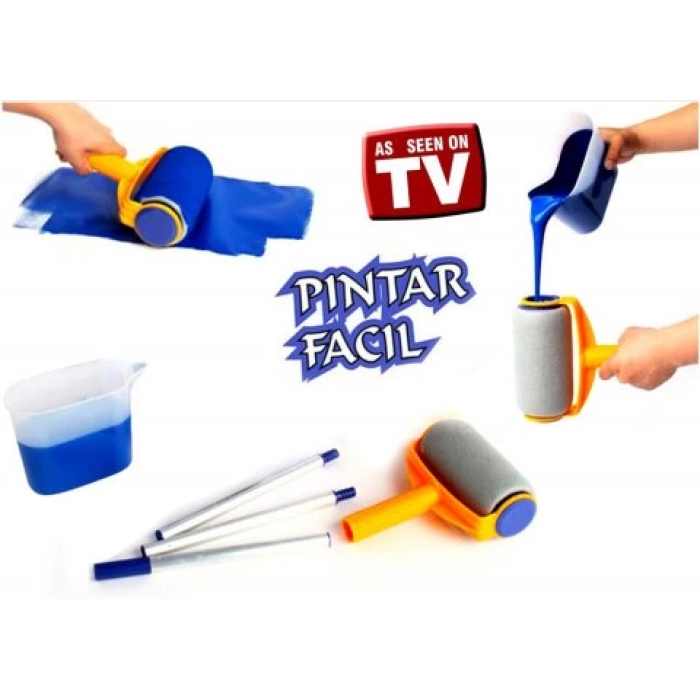 Pintar Facil Pratik Damlatmayan Boya Rulosu Ve Fırçası -