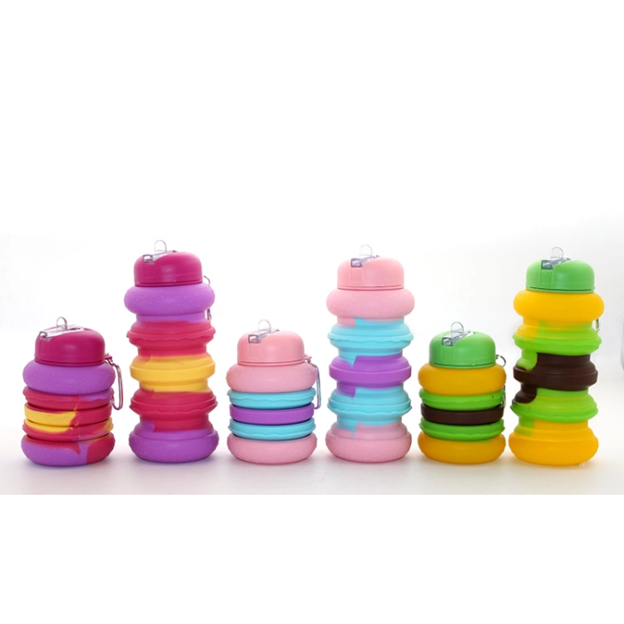 Katlanabilir Portatif Silikon Su Şişesi 500 Ml Alk3138 -