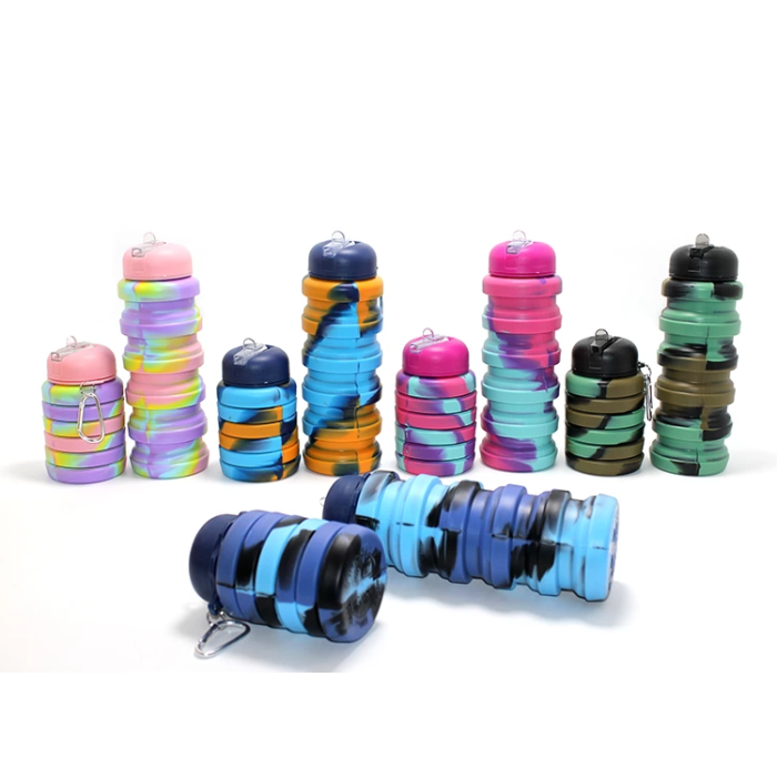 Katlanabilir Portatif Silikon Su Şişesi 500 Ml Alk3140 -