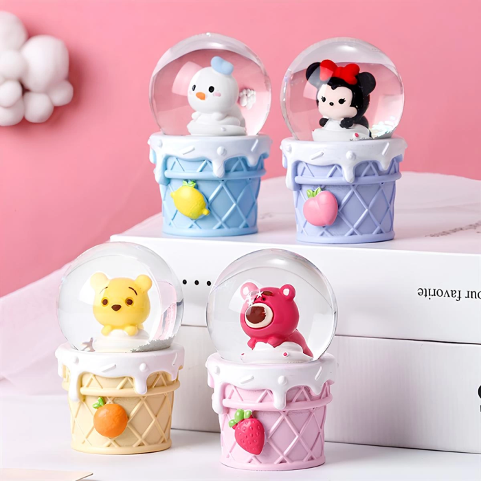 Mickey Mouse Işıklı Kar Küresi 9 Cm Alk3111 -