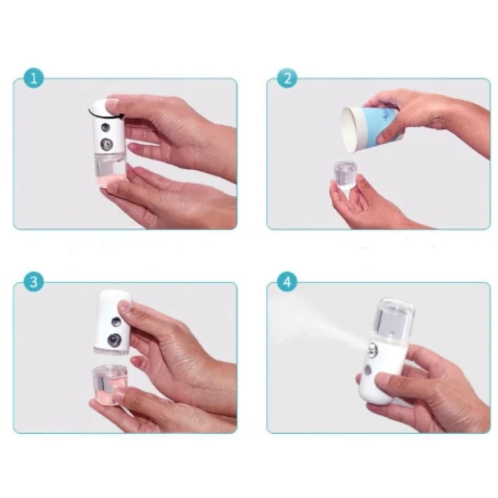 Şarjlı Mini Yüz Nemlendirici Dezenfektan Cihazı Mist Sprayer -