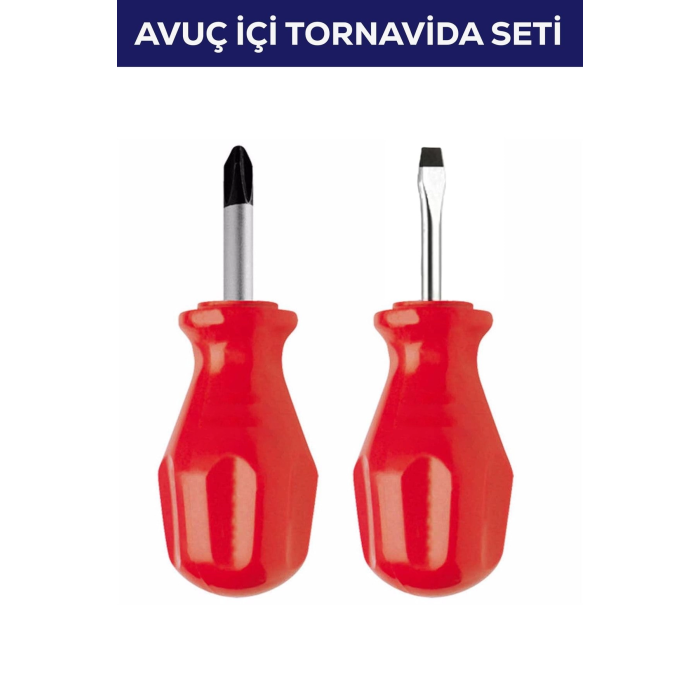 2li Avuç Içi Tornavida Seti Düz Yıldız -