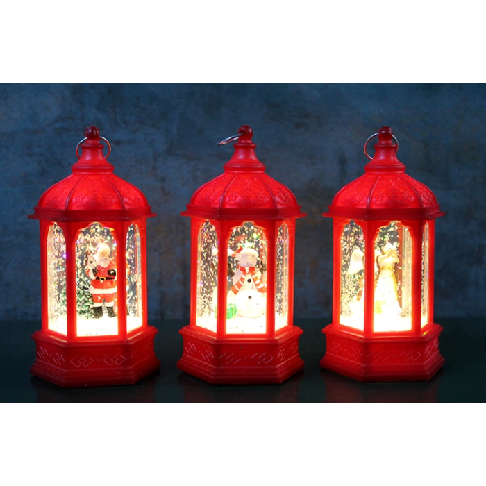 Yılbaşı Temalı Işıklı Kar Küresi Alk3218 -