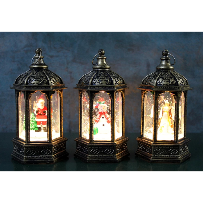 Yılbaşı Temalı Işıklı Kar Küresi Alk3219 -