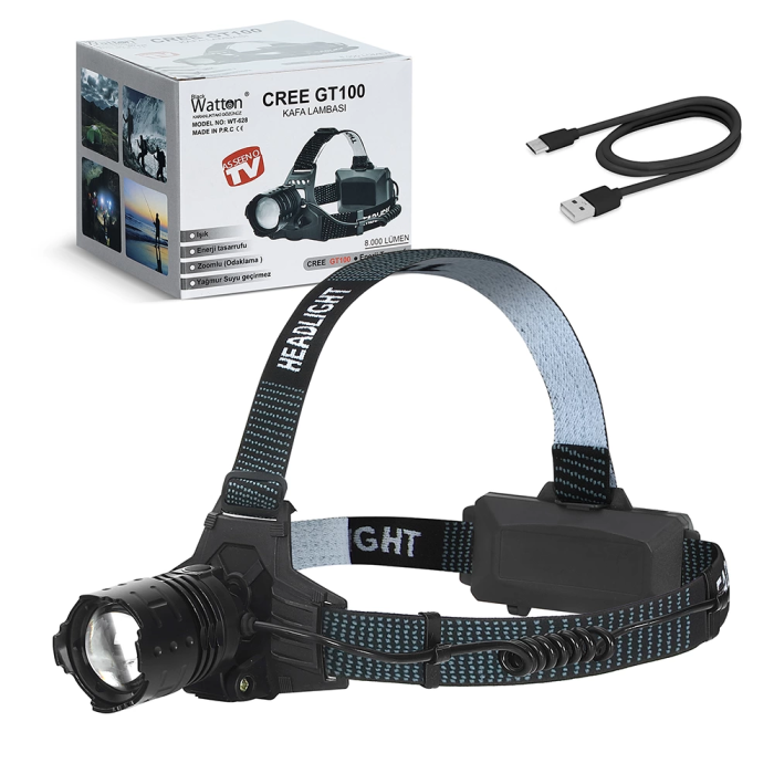 Gt100 Led Şarjlı Kafa Lambası Wt-628 -