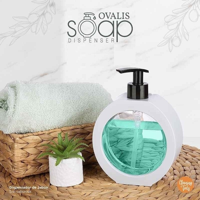 350 ML Tezgah Üstü Oval Banyo Mutfak Sıvı Sabunluk Banyo Mutfak Bulaşık Lavabo Deterjanlık -