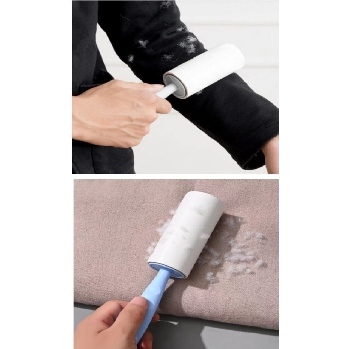 4 Yedekli Tüy Toplama Rulosu 240 Yaprak Evcil Hayvan Elbise Yatak Tüy Saç Toplayıcı -