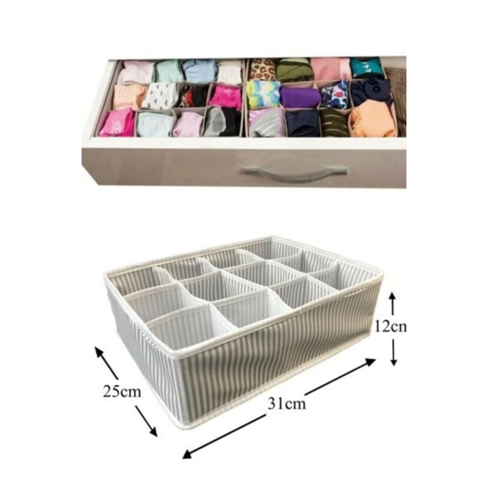 12 Bölmeli Pratik Bölmeli Çekmece Düzenleyici Organizer -