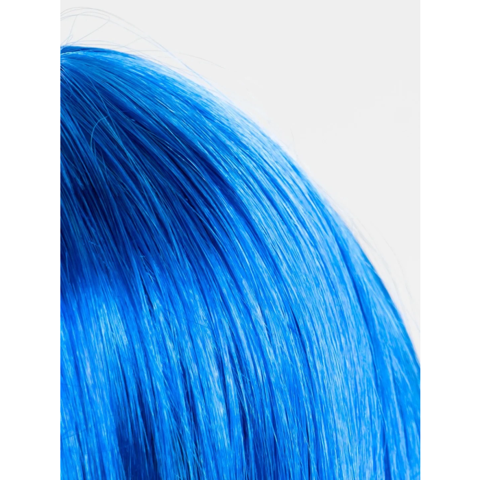 Mavi Renk Uzun Parti Peruğu -