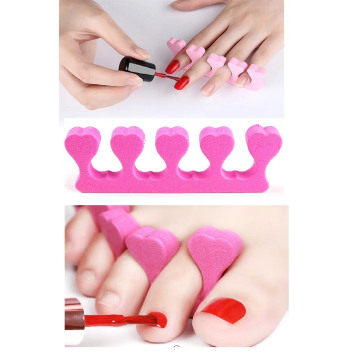 5 Adet Pedikür El Ayak Parmak Ayırıcı Tırnak Boyama Yumuşak Köpük Ayak Sedye -