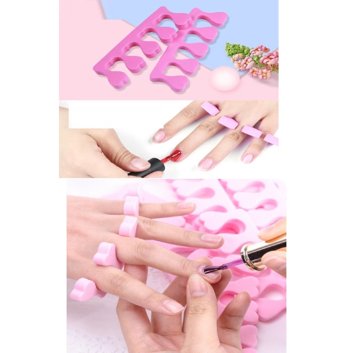 5 Adet Pedikür El Ayak Parmak Ayırıcı Tırnak Boyama Yumuşak Köpük Ayak Sedye -