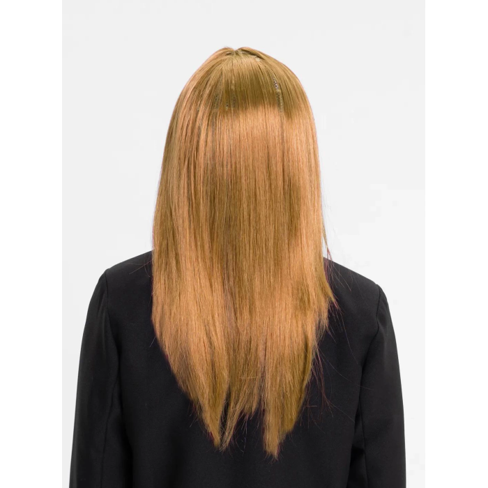 Altın Renk Düz Kesim İçi Astarlı Uzun Parti Peruğu Takma Saç -