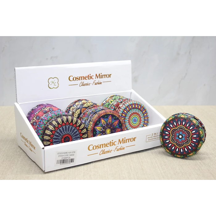 Taşlı Yuvarlak El Aynası Kalın Alk3755 -