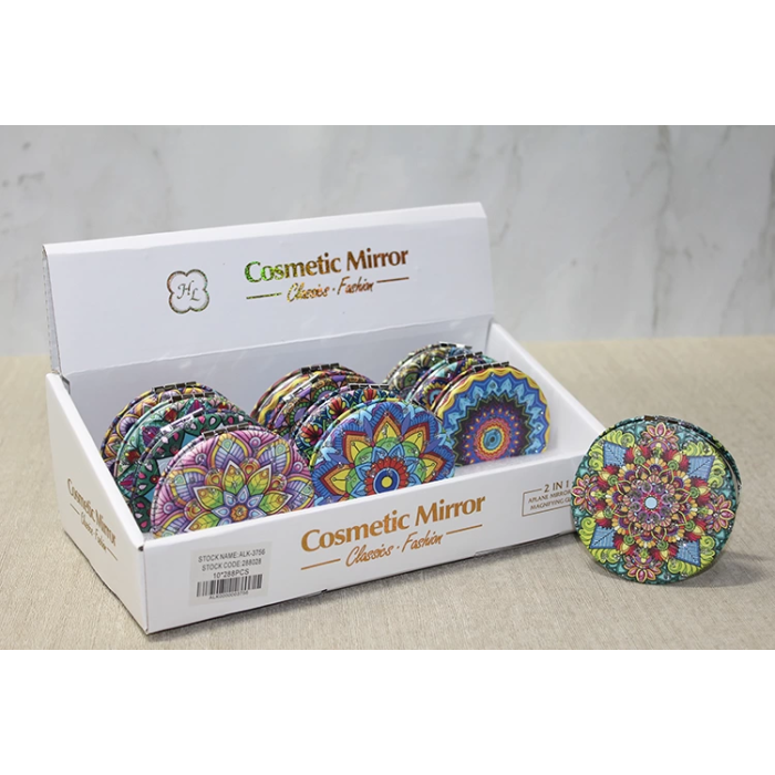 Taşlı El Aynası Yuvarlak İnce Alk3756 -