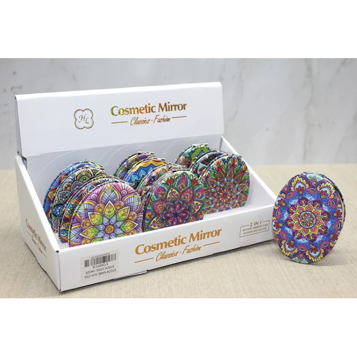 Taşlı El Aynası Oval İnce Alk3763 -