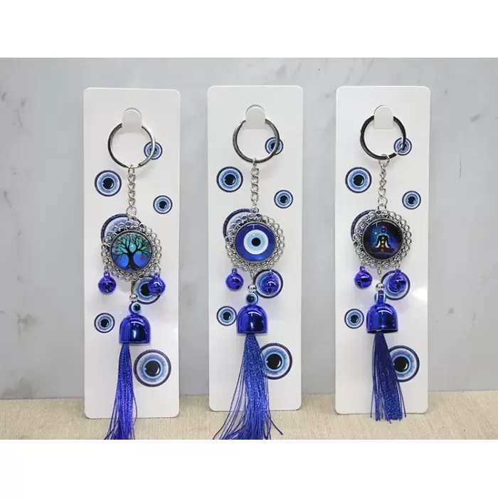 Metal Nazar Boncuğu Anahtarlık Alk3496