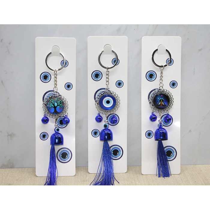 Metal Nazar Boncuğu Anahtarlık Alk3496 -