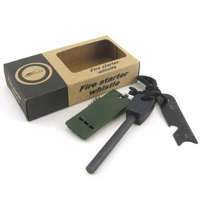 Survive Magnezyum Çubuğu Ateş Başlatıcı Çakmak Taşı -