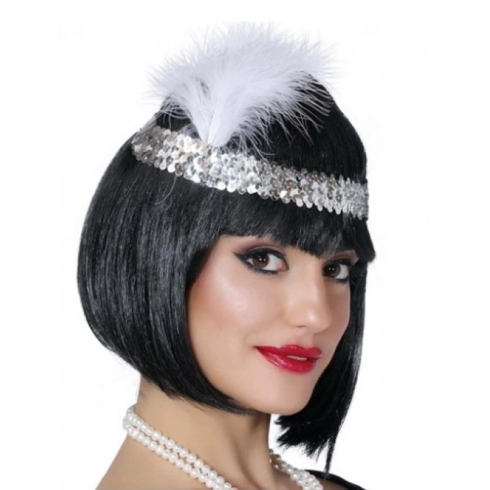 7039ler 8039ler Ve 9039lar Temalı Gümüş Renk Çarliston Saç Bandı -