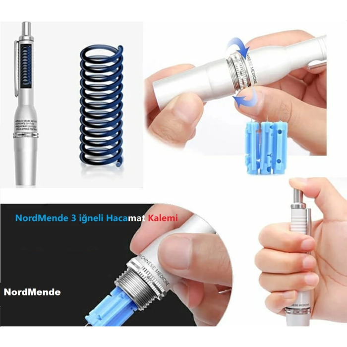 Hacamat Kalemi 3 İğneli 100 İğne Hediye -