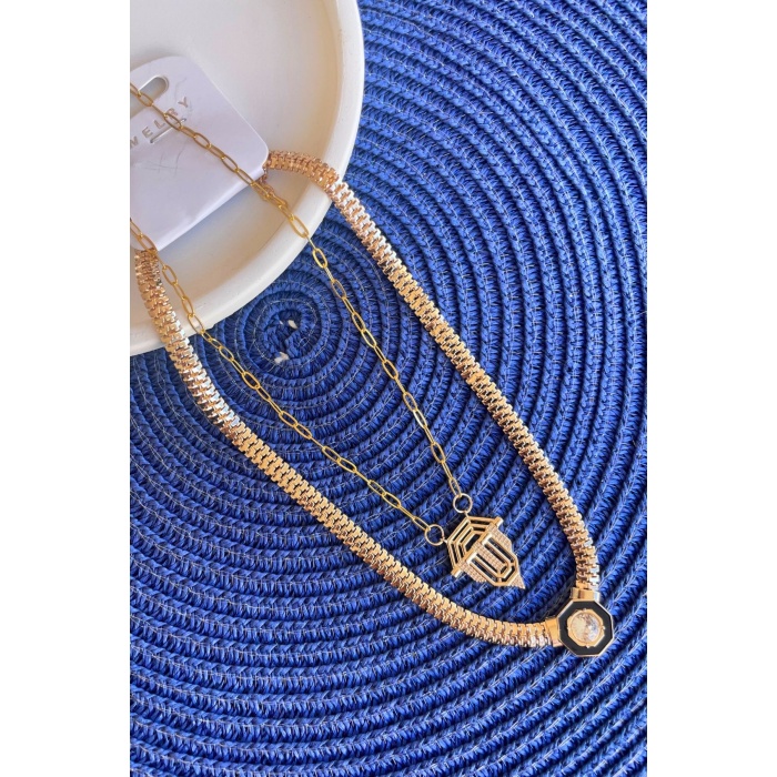 Paslanmaz Çelik 2’li Kolye – Kimler Geldi Kimler Geçti Modeli -