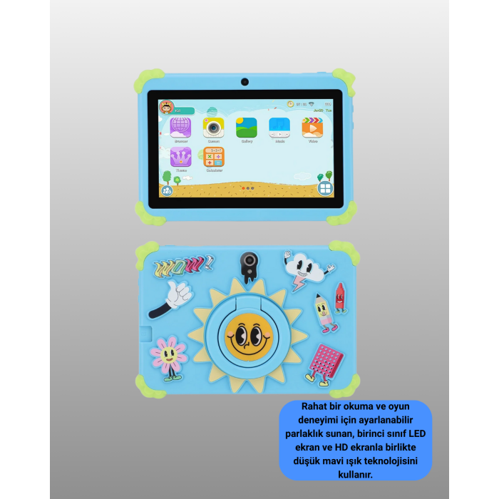 Taşınabilir 7 İnç Tablet Göz Koruyucu Ekran ve Uzun Pil Ömrü - Lisinya