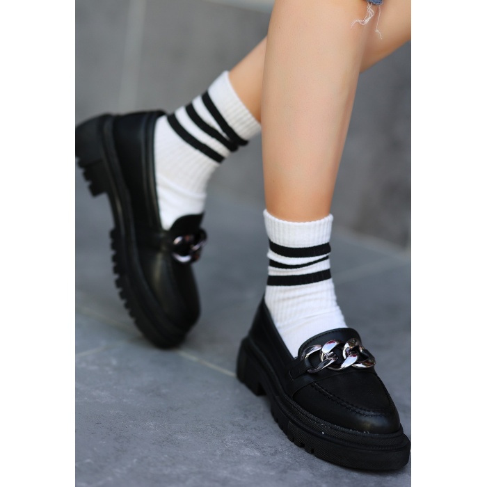 Biga Siyah Cilt Ayakkabı -