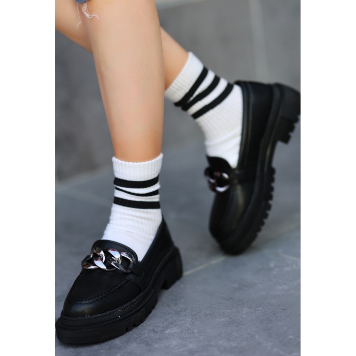 Biga Siyah Cilt Ayakkabı -